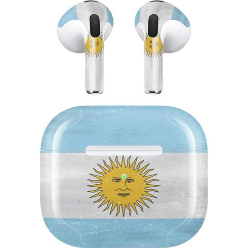 Argentina Flag Distressed Apple AirPods (3rd Gen 2021) Skin
